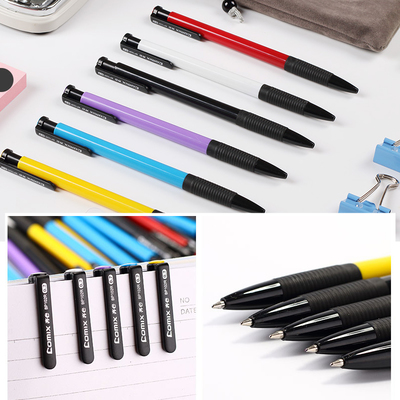 辦公學(xué)習(xí)首選 齊心藍(lán)色按動(dòng)圓珠筆，批發(fā)免郵，品質(zhì)無(wú)憂